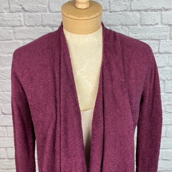 Barefoot Dreams Cozychic Lite Island Wrap Burgundy Cardigan Size XXS/XS - Picture 2 of 6